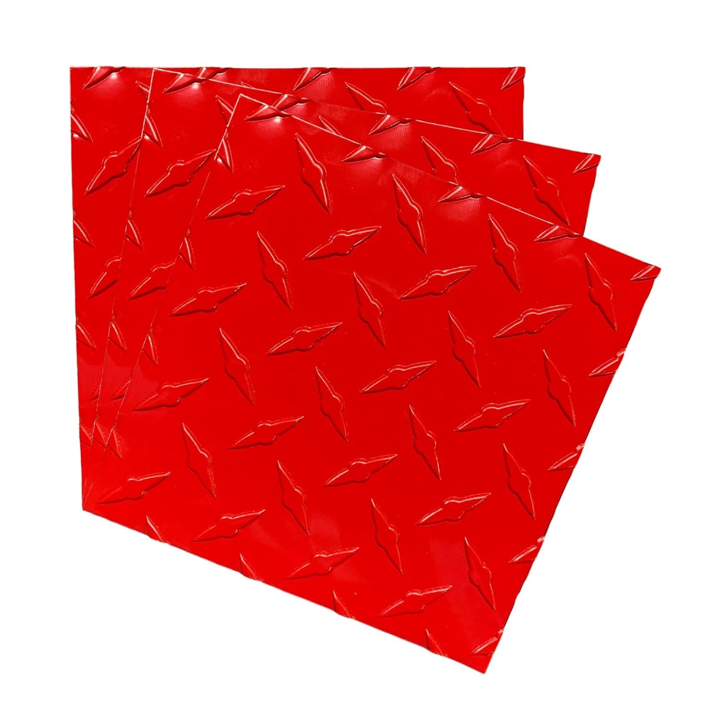 EAGLE 1: 12" x 12" 26 Gauge Sheet Metal Squares (3 Pack Per Order, Multiple Colors) Great for Arts, Crafts, DIY Home or Work Projects (18" X 18", Red Diamond Plate)