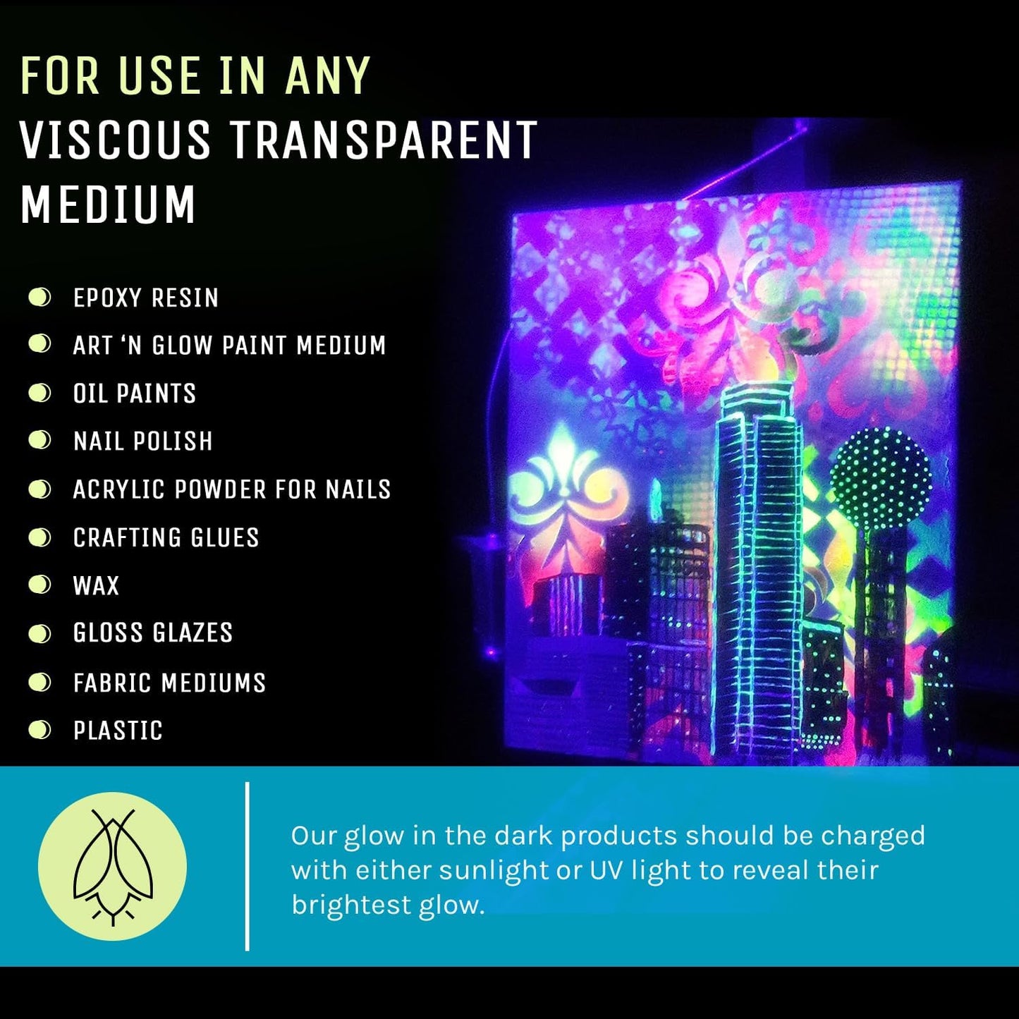 Glow in The Dark Pigment Powder - Neutral and Fluorescent Color for Art Painting, Fine Art, Nail Art Paint, and DIY Crafts - Long Lasting, 10+ Color Options - Neutral Red - (60 Grams/ 2.12 oz)