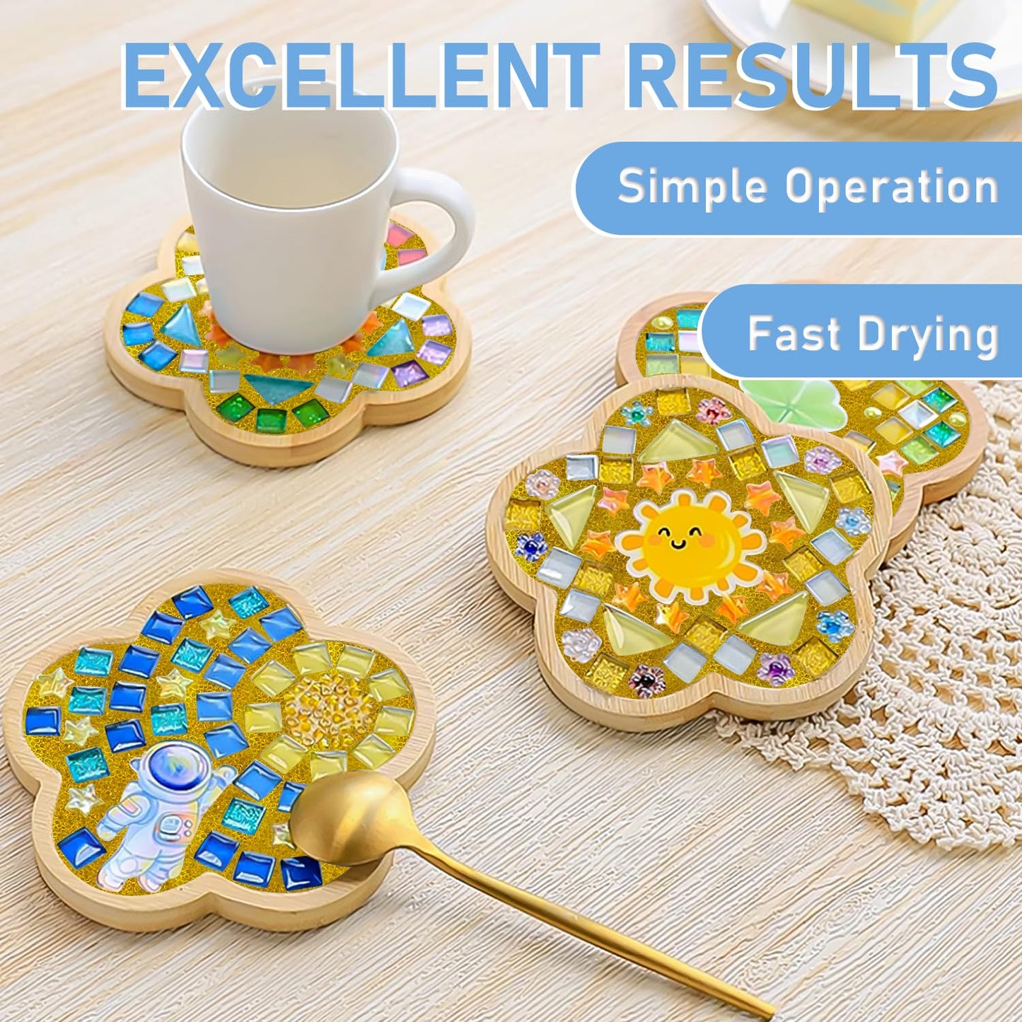 Mosaic Crystal Grout, Mosaics Tile Tools, Mosaic Tile Accessories – Essential for Handmade Grouting and Perfect for DIY Craft Projects (Yellow, 4.5oz)