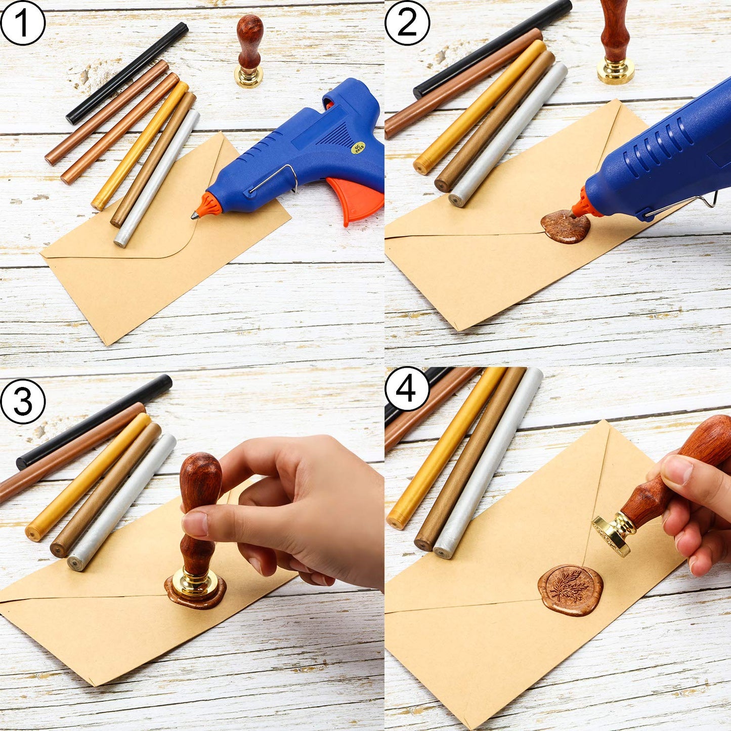 Nuanchu 15 Pcs Glue Gun Sealing Wax Sticks Retro Vintage Wax Sticks for Seal Stamp and Letter for Wedding Invitations Card Envelope Christmas Holiday Gift Ideas(Silver)