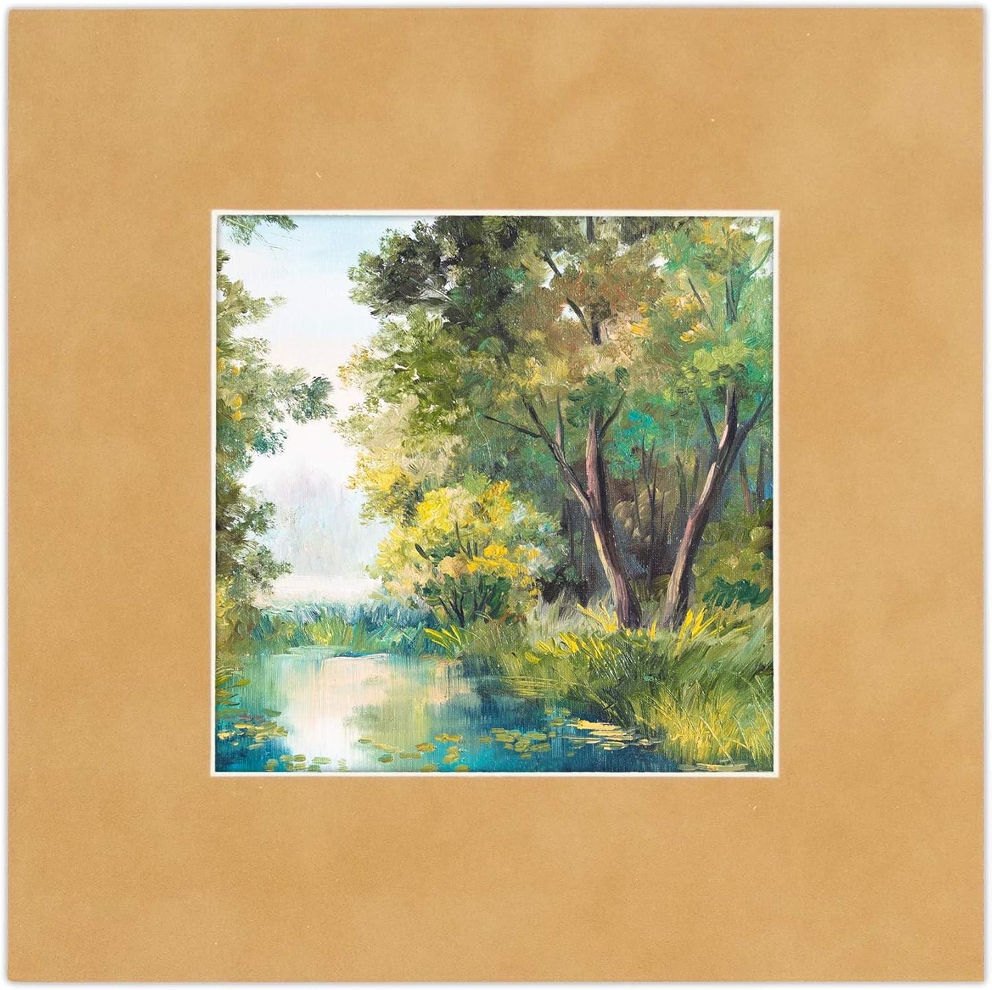 8.5x11 Mat Bevel Cut for 7x9 Photos - Acid Free Beige Suede Precut Matboard - For Pictures, Photos, Framing - 4-ply Thickness