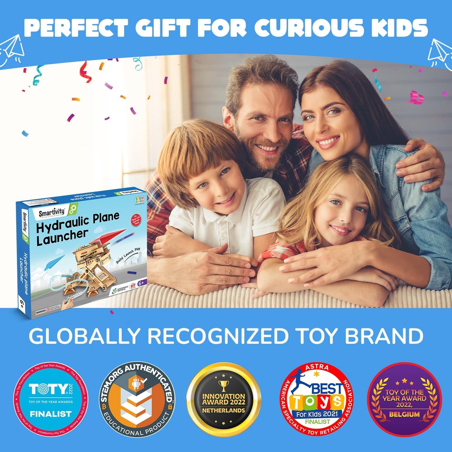 Smartivity DIY 2in1 Hydraulic Airplanes & Darts Launcher STEM Toy for Kids Ages 6-14 Years I Birthday Gifts for Smart Kids | DIY Science Kit for Boys & Girls 6, 8,10,12,14 Years Old