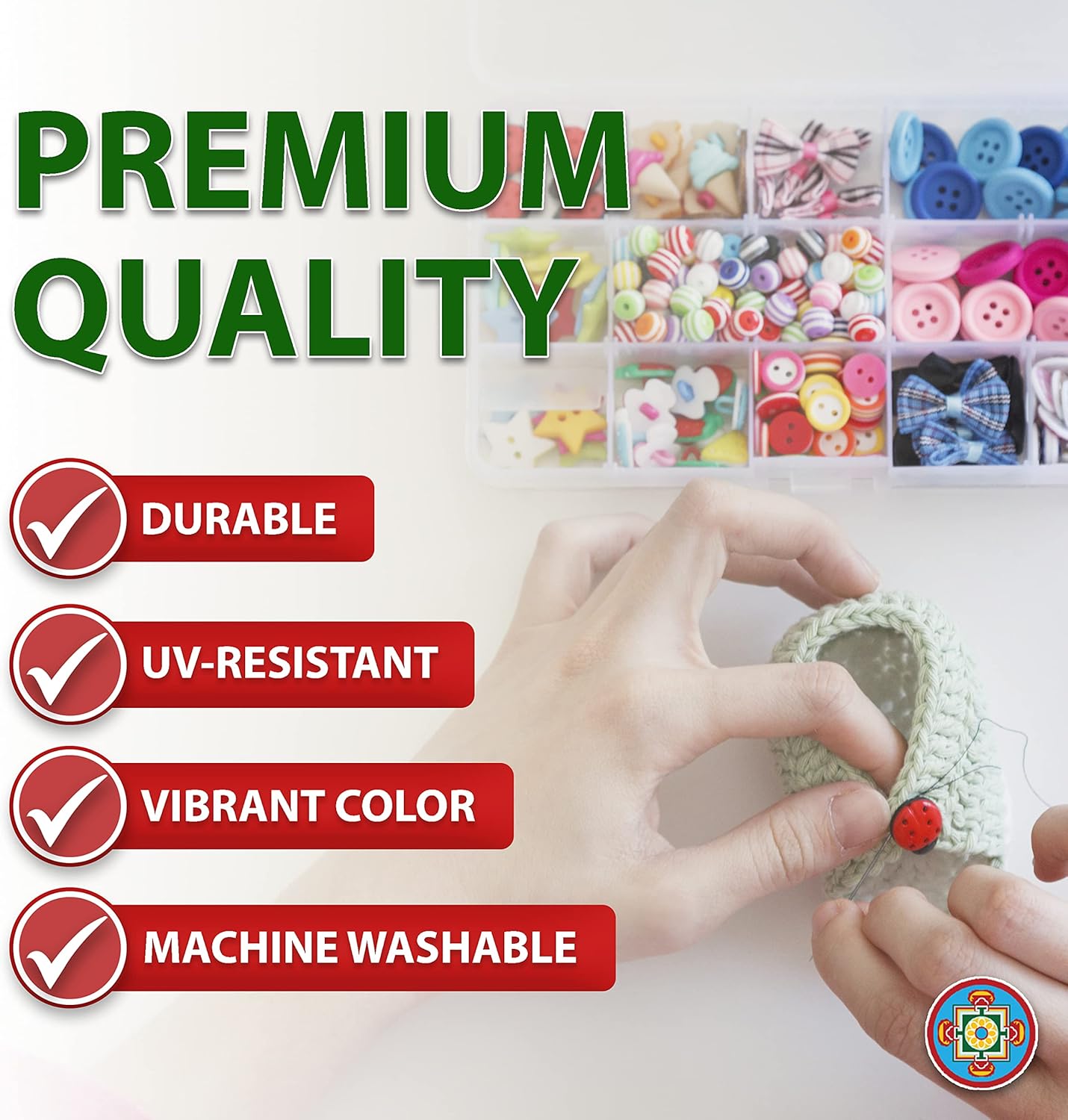 Mandala Crafts Bonded Nylon Thread Hot Pink Heavy Duty Sewing Threads - 1500 YDs Size 69 210D T70 Tex 70 Thread for Leather Jeans Weaving Outdoor Marine Upholstery Threads