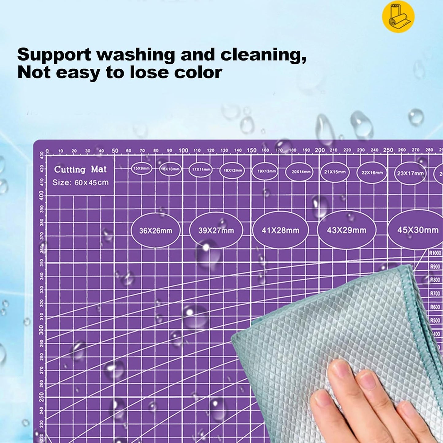 A5 Cutting Mat, Self Healing Sewing Mat, Craft Mat Double Sided 3-Ply Craft Cutting Board for Sewing Crafts Leather Fabric Scrapbooking Project Art Supplies, 8.6“ x 5.9”, Pink