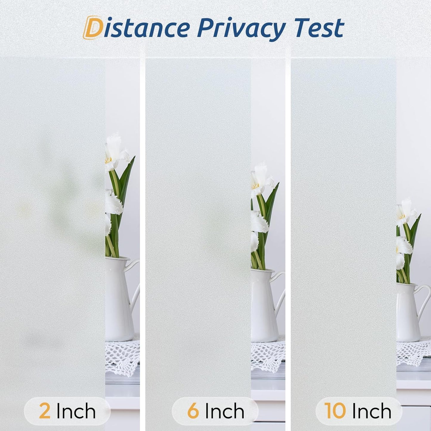 rabbitgoo Window Privacy Film, Frosted Glass Window Clings, Static Cling UV Heat Blocking Door Stickers for Home Bathroom, Removable Indoor Decal Coverings Day and Night, Pure, 29.5 x 157 Inches