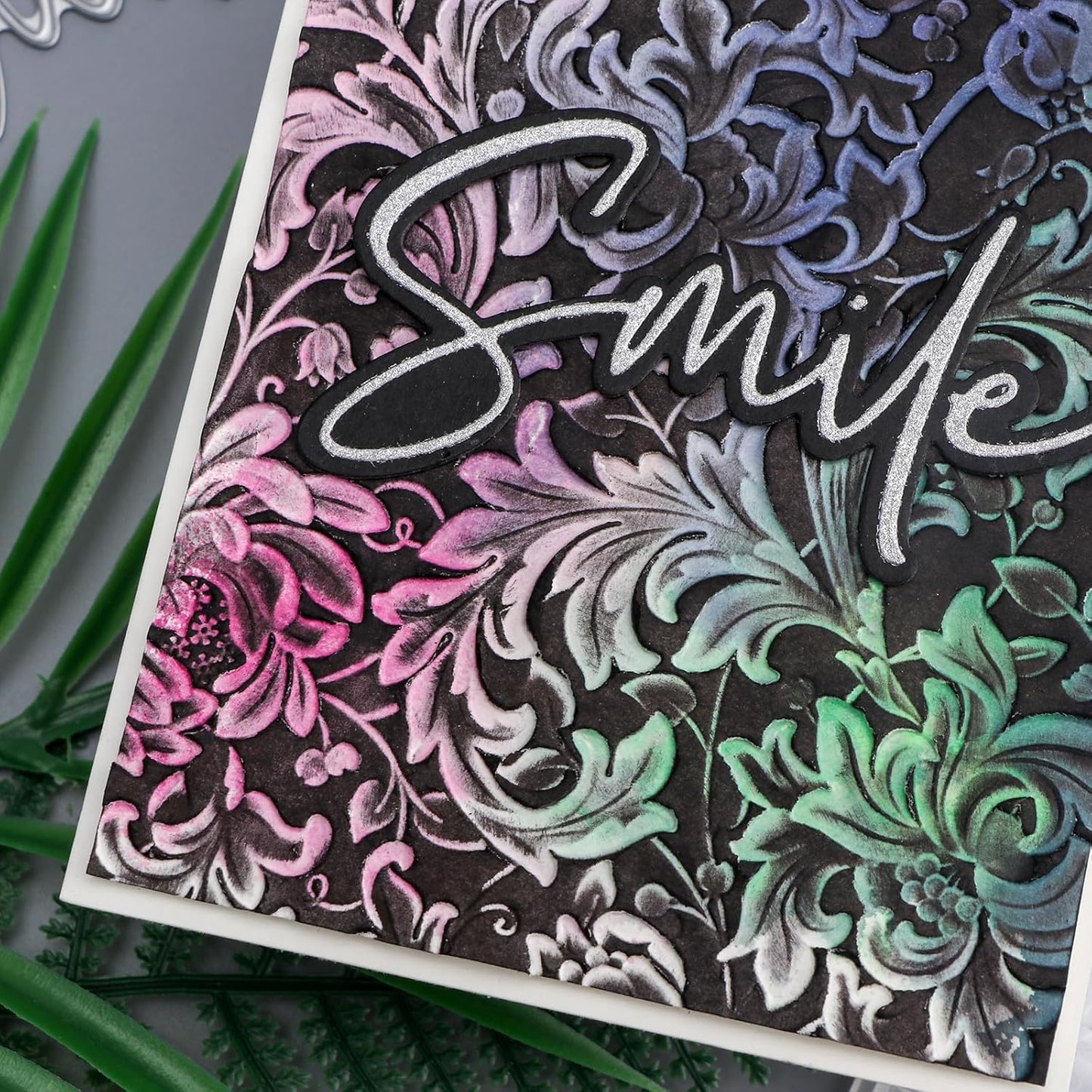 BAOFALI 3D Flowers Theme Plastic Embossing Folders Phoenix for DIY Scrapbooking Photo Album Card Paper Craft Decoration for Card Making,Embossing Template Paper Card Embossing Stencil
