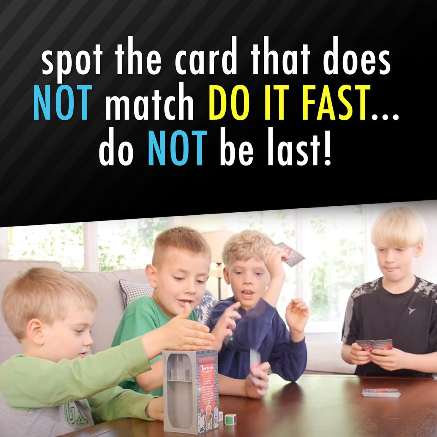 Not It! Dice Tower: Roll The Dice, Dodge The Match, Exciting Family Game Night Fun, 3+ Players Ages 6 and Up - Original