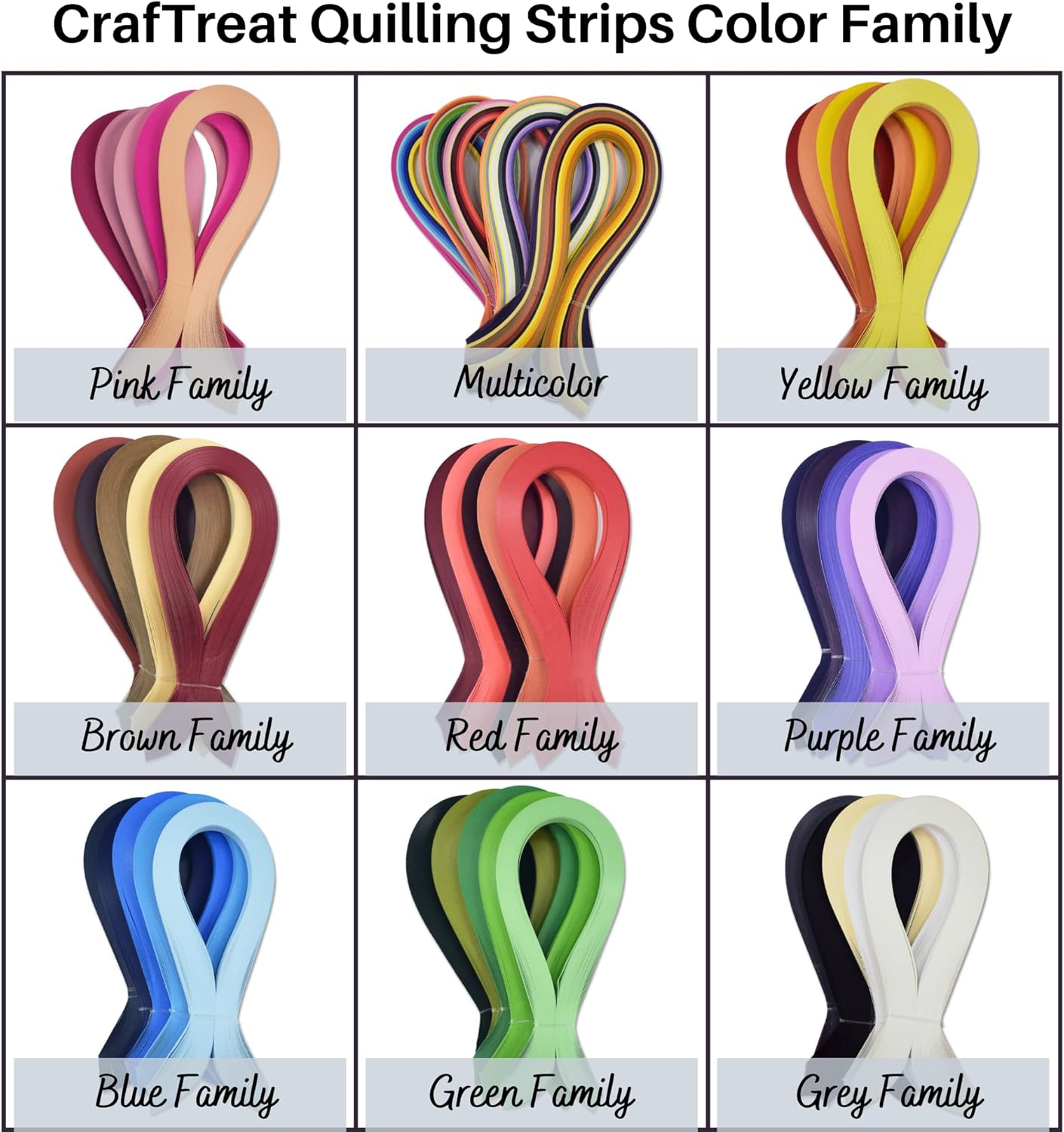 CrafTreat Purple Quilling Paper Strips for Craft Work - 500 Quilling Strips 3mm 30 CM Length - Paper Quilling for Decorating Cards, Gift Bags, Picture Frames and Scrapbooking