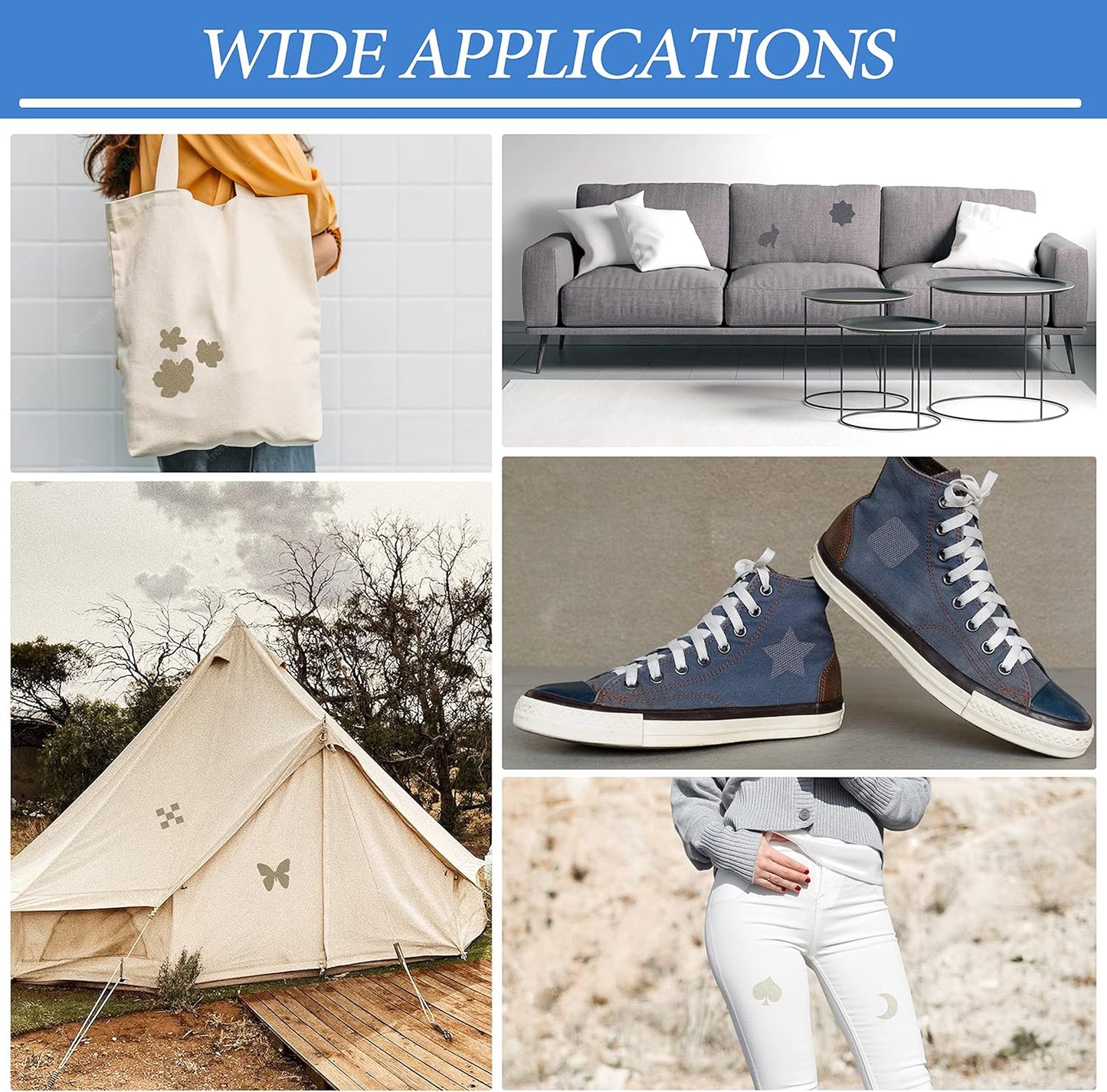 KING MOUNTAIN Canvas Iron on Patch,3"×60",Waterproof 100% Cotton Fabric Repair Patch,Used for Various Sofa,Tent,Clothes,Seats,Suitcases (Beige2.0)