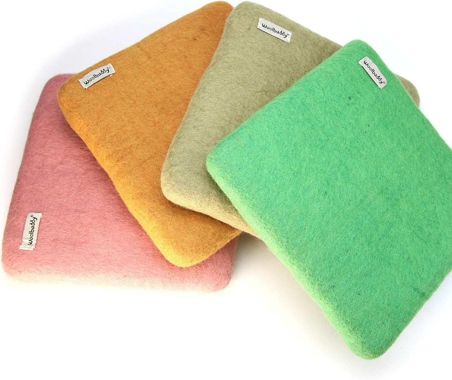 Woolbuddy Needle Felting Pad – Beige Wool Mat 10x10x1.5 – Foam Alternative Base for 3D, Wet, & Dry Felting Crafts