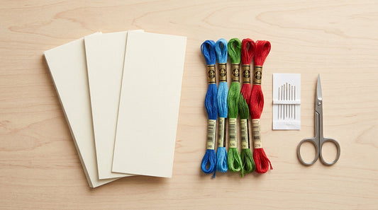 How to Make Your Own Bookmark Set Using Cardstock and Embroidery Floss