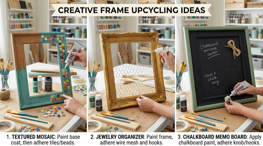 Creative Ways to Upcycle Old Picture Frames with Paint and Adhesives