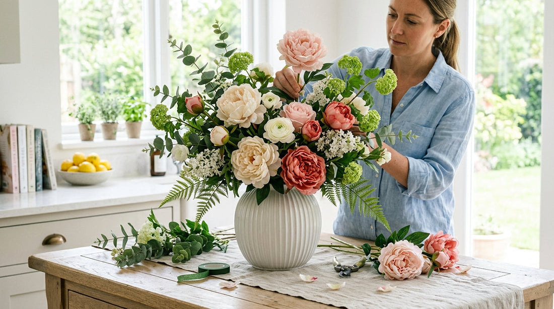 Styling Faux Peonies: How to Create a High-End Floral Arrangement for May