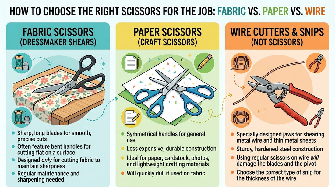 How to Choose the Right Scissors for Fabric vs. Paper vs. Wire