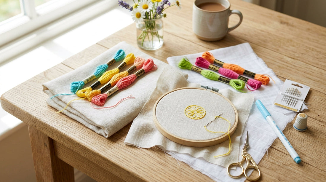 The Beginner’s Guide to Summer Embroidery: Lightweight Fabrics and Bright Threads