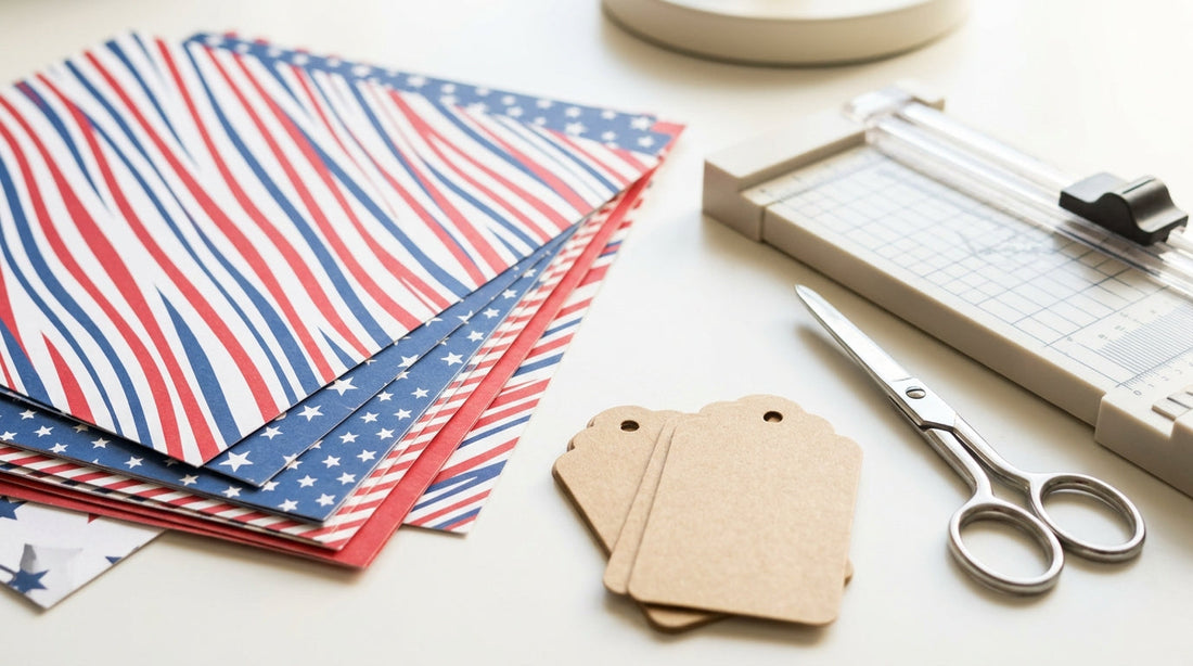 How to Make Patriotic Gift Tags and Party Labels with Cardstock