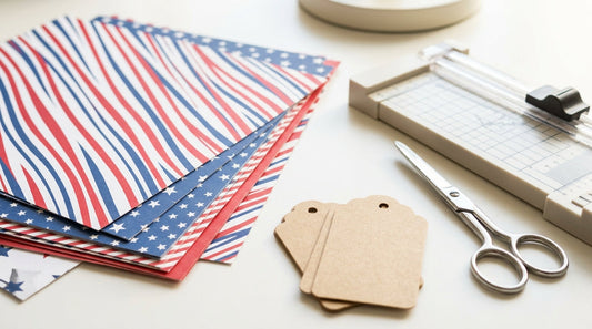 How to Make Patriotic Gift Tags and Party Labels with Cardstock
