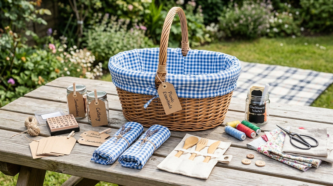 DIY Picnic Basket Upgrades: Handmade Liners, Labels, and Accessories
