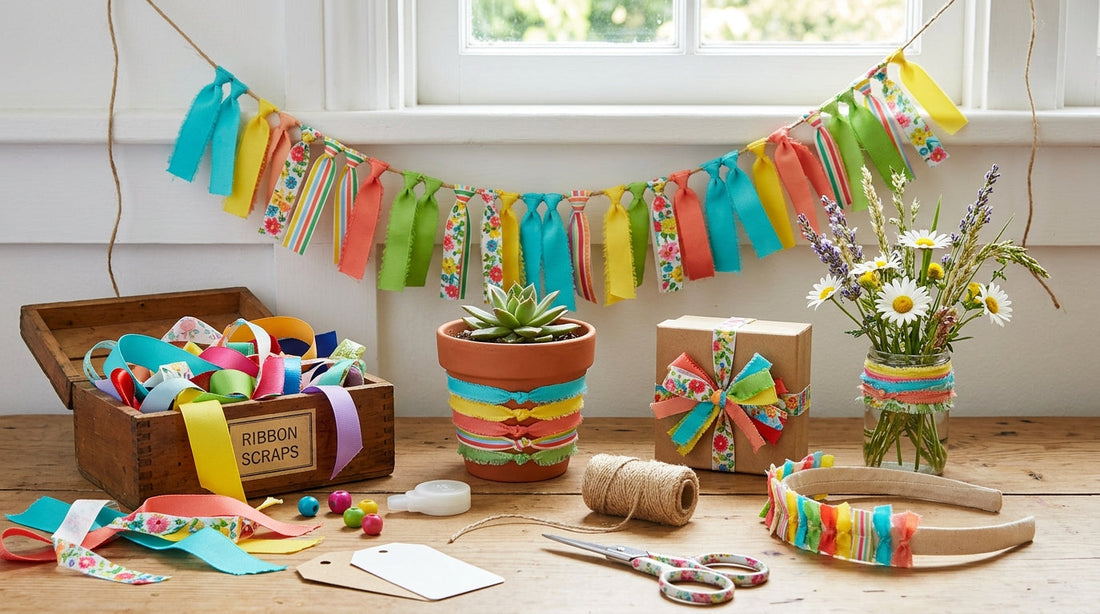 How to Use Ribbon Scraps for Pretty Summer Home and Gift Projects