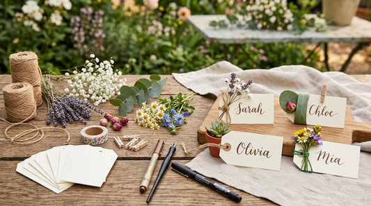 DIY Garden Party Place Cards: Easy Ideas with Paper, Florals, and Twine