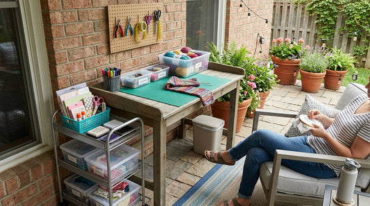 How to Create a Craft Corner on a Patio Without Making a Mess