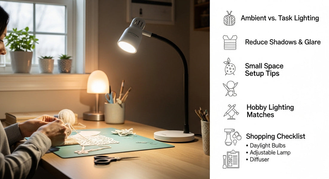 Better Lighting for Crafts: A Simple Guide to Task Lights, Daylight Bulbs, and Setup