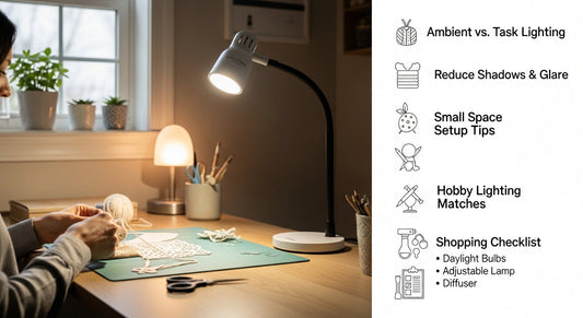 Better Lighting for Crafts: A Simple Guide to Task Lights, Daylight Bulbs, and Setup