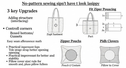 No-Pattern Sewing: How to Make Simple Shapes Fit Better (Totes, Pouches, Pillows)