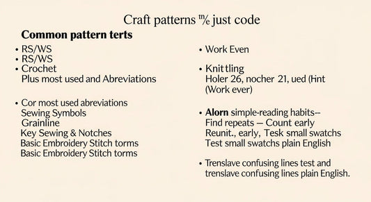 How to Read a Craft Pattern: Symbols, Abbreviations, and “What Does This Mean?