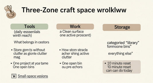 Create a Calm Craft Space: The “Three-Zone” Setup for Tools, Work, and Storage