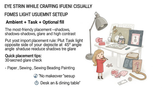 Craft Lighting on a Budget: Where to Place Lights to Reduce Eye Strain (Without a Full Makeover)