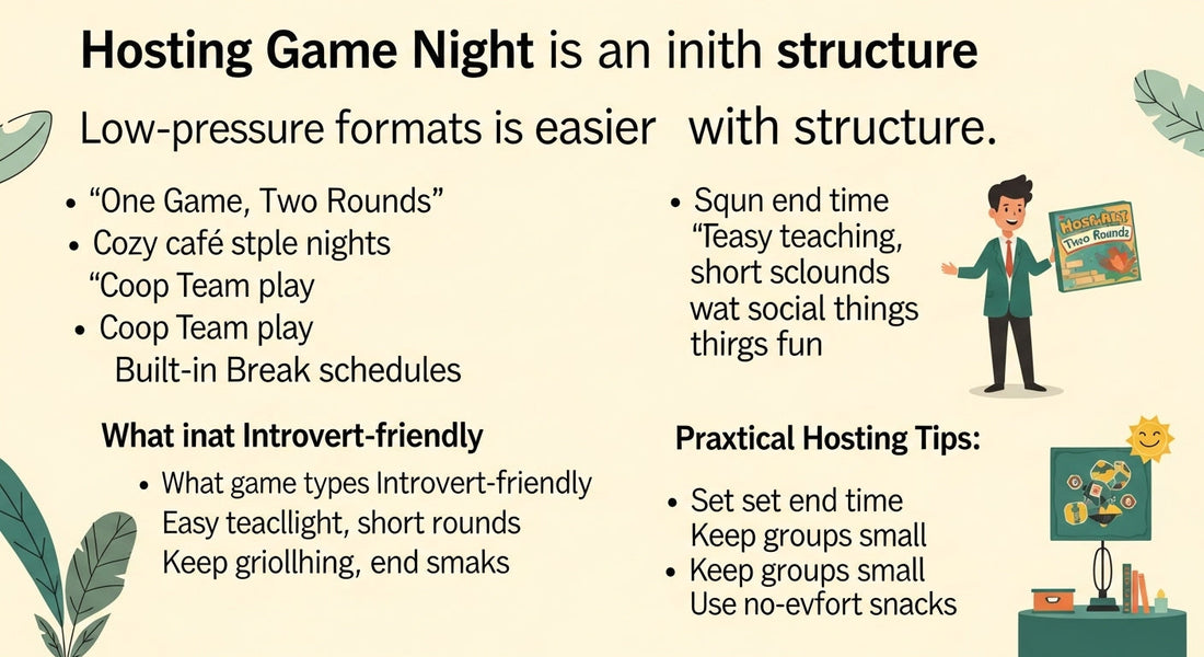 Game Night Hosting for Introverts: Low-Pressure Formats That Still Feel Fun