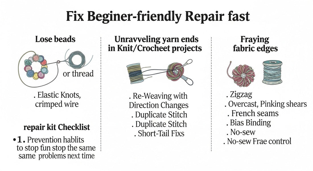Repair & Refresh: How to Fix Loose Beads, Unraveling Yarn Ends, and Fraying Fabric Edges