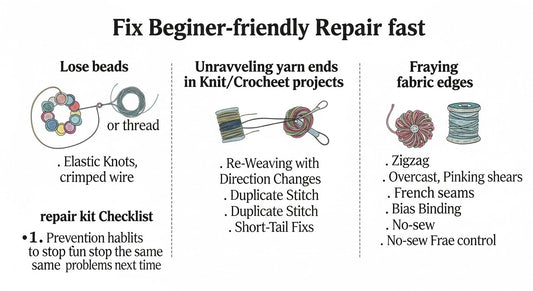 Repair & Refresh: How to Fix Loose Beads, Unraveling Yarn Ends, and Fraying Fabric Edges