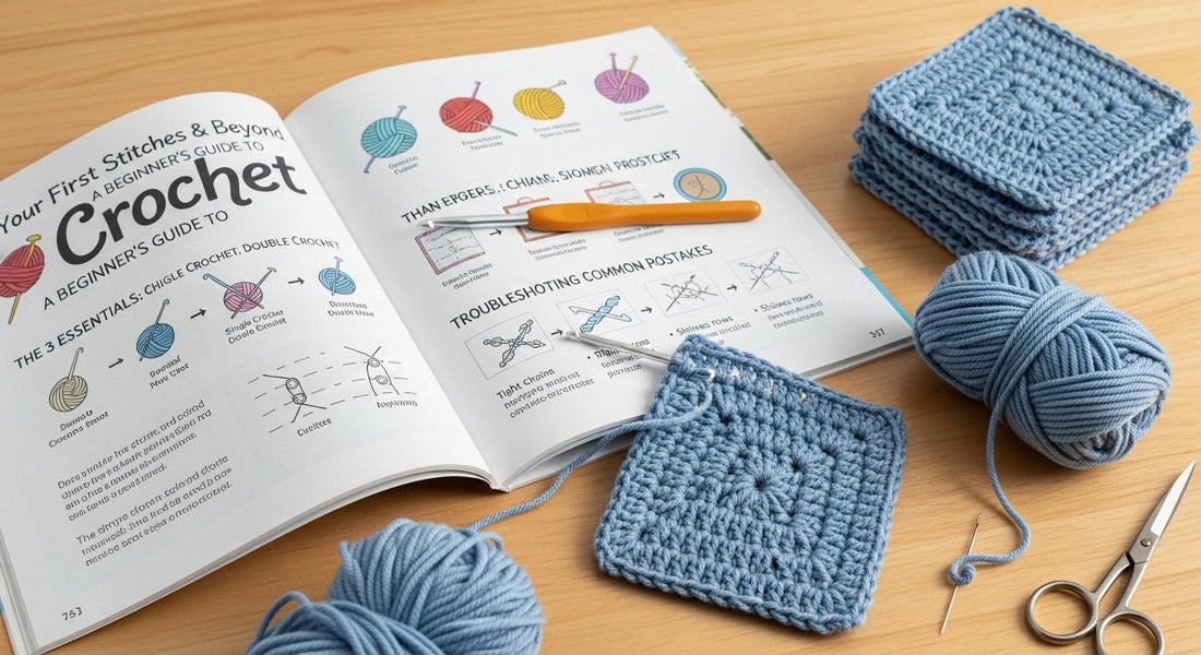Crochet for Absolute Beginners: 3 Stitches and a First Project You’ll Finish
