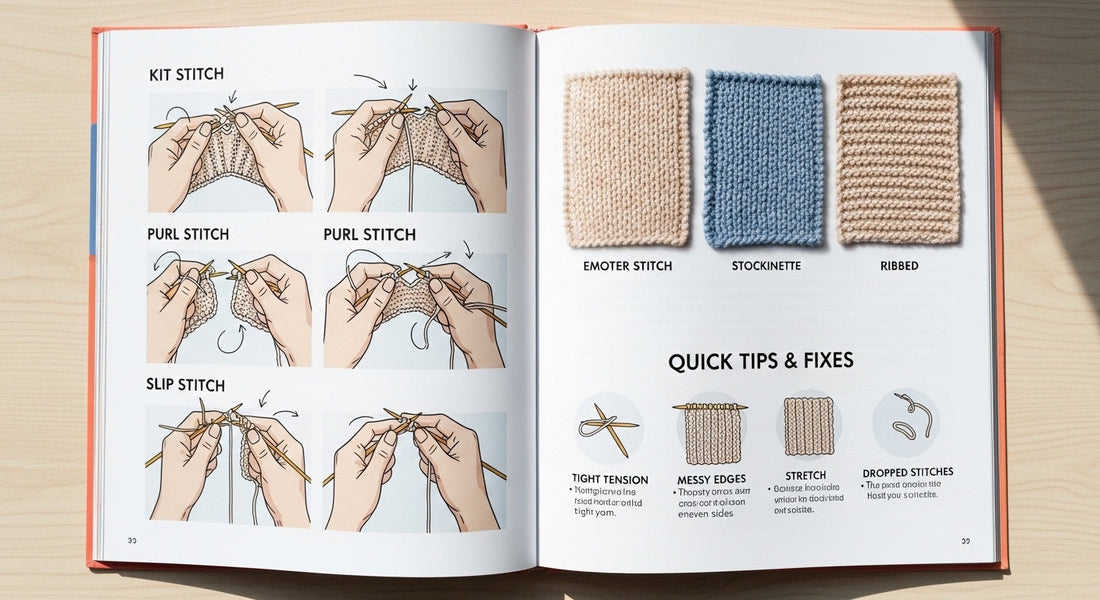 Knitting for Absolute Beginners: The First 3 Stitches That Unlock Most Patterns