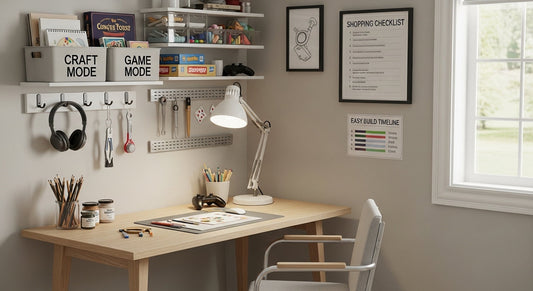 Small Space Hobby Setup: A Craft + Game Corner You Can Build in One Afternoon