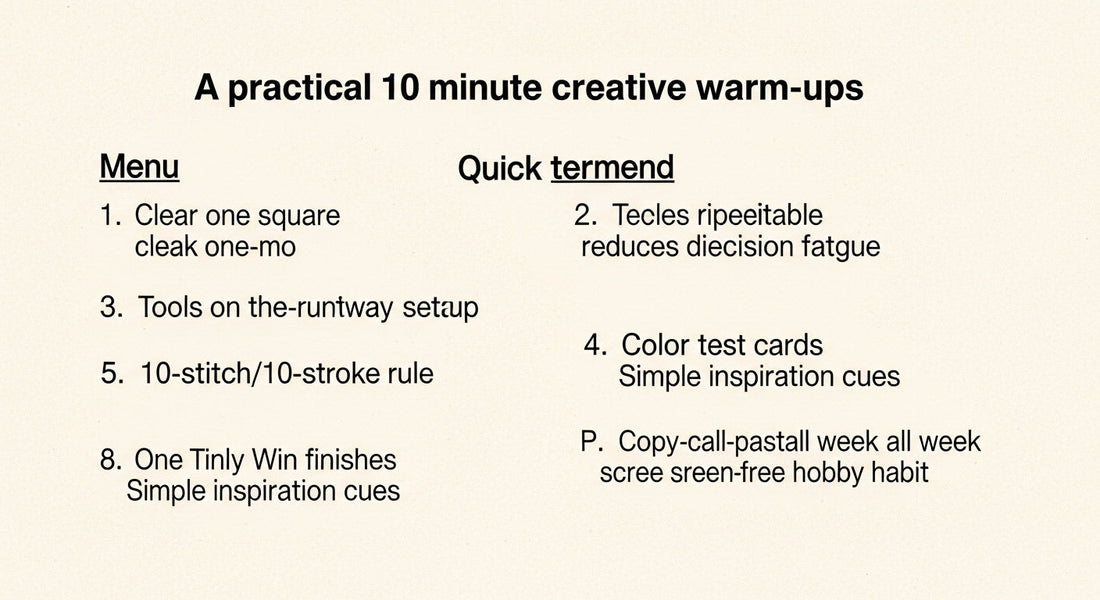 The 10-Minute Creative Warm-Up: Tiny Rituals That Make You Start (Even on Busy Days)