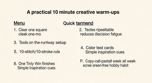 The 10-Minute Creative Warm-Up: Tiny Rituals That Make You Start (Even on Busy Days)