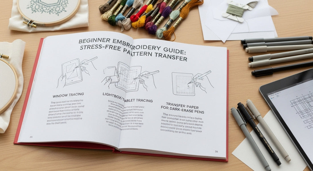 Embroidery Patterns for Beginners: How to Transfer Designs Without Stress