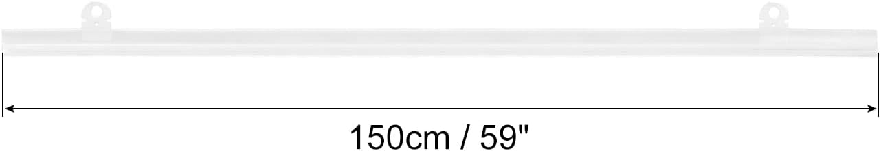 MECCANIXITY PVC Poster Hanger Rail Poster Strip Bar 150cm/59inch Clear with Clips for Poster, Map, 4 Set