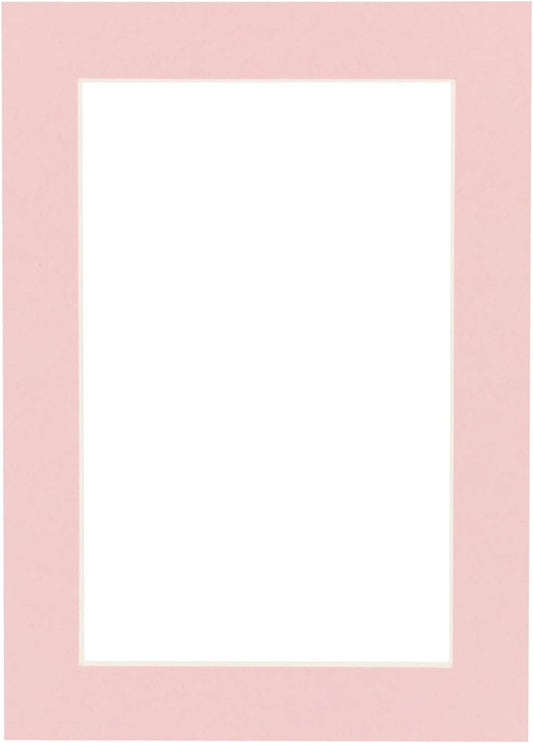11x14 Mat Bevel Cut for 8.5x11 Photos - Acid Free Pink Precut Matboard - For Pictures, Photos, Framing - 4-ply Thickness