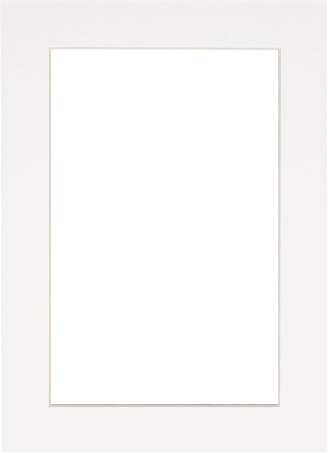 Poster Palooza Pack of Ten 8x10 Mats Bevel Cut for 5.5x8.5 Photos - Acid Free White Precut Matboards for Pictures, Photos, Framing - 4-ply Thickness