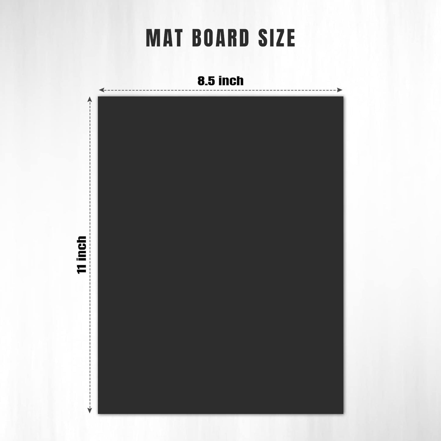 AUEAR, 15 Pack 8.5x11 Uncut Matte Boards Black Photo Mat Board Great for Picture Framing, Print, Artwork