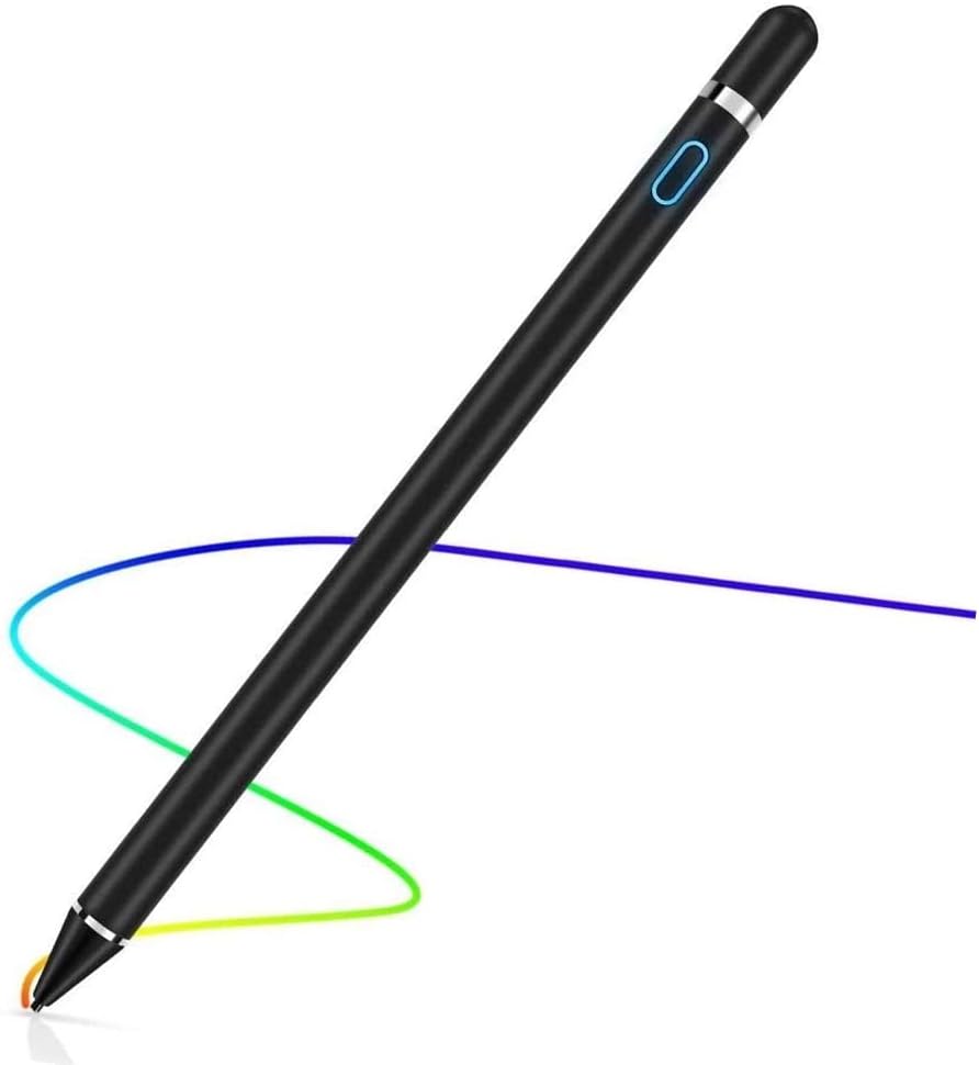 Stylus Pen for iOS Android Touch Screens Pencil Compatible with iPad/iPad Pro/Air/Mini/iPhone/Cellphone/Kindle Tablet Drawing Pencil (Black-1)