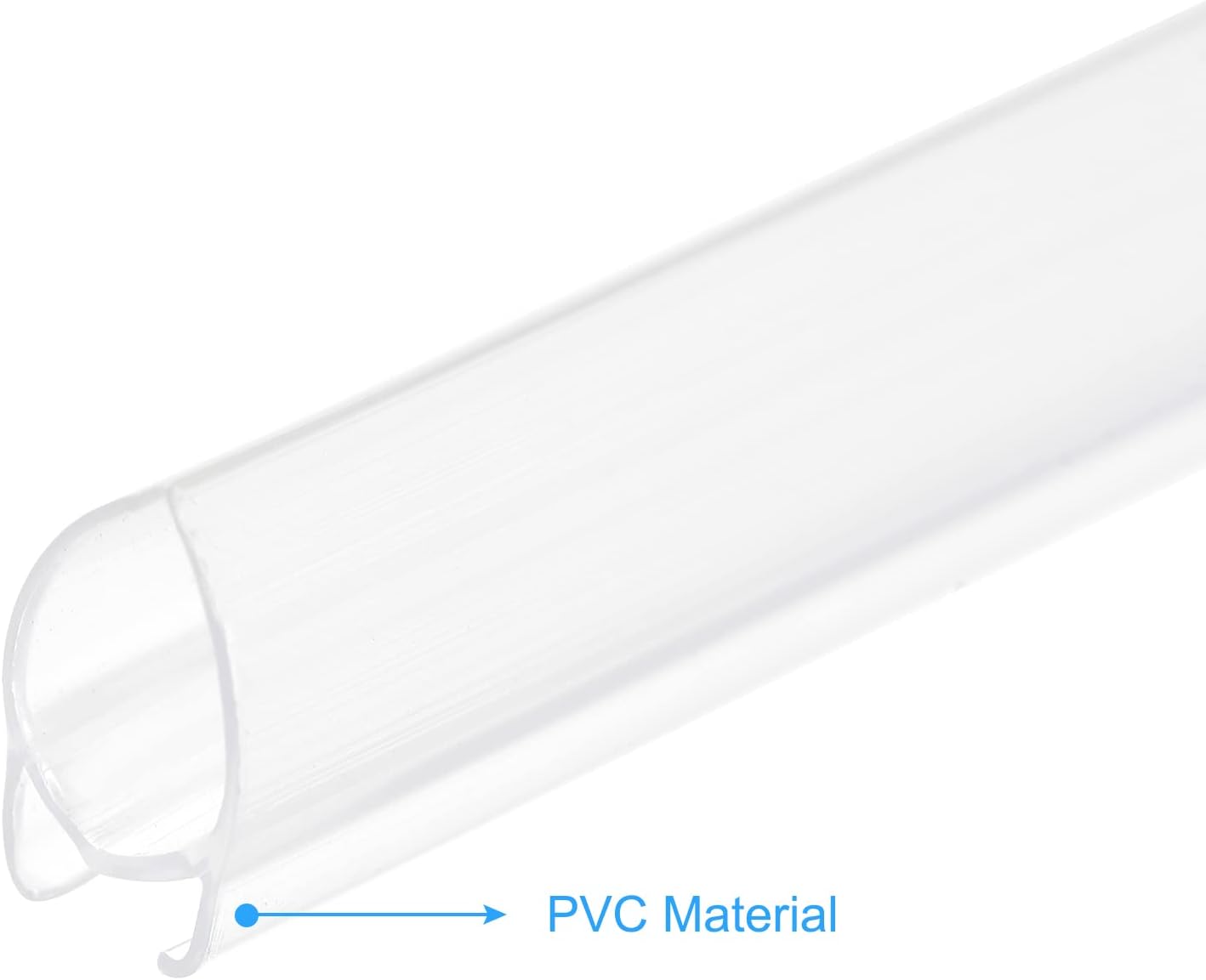 MECCANIXITY PVC Poster Hanger Rail Poster Strip Bar 120cm/47inch Clear with Clips for Poster, Map, 4 Set
