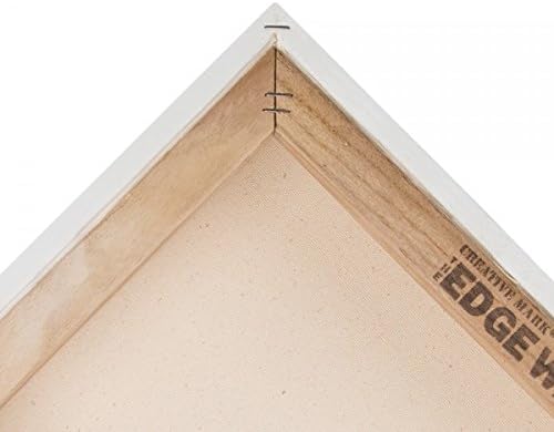 Creative Mark The Edge Deluxe Cotton 1-1/2" Deep Stretched Canvas for Painting, 24x48 Pack of 3, 14oz. Primed Weight, Universal Archival Priming, Medium Tooth, Hand-Stretched Canvas for Painters