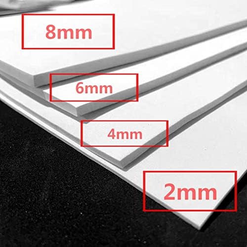 Labzhang White EVA Foam Cosplay, 1 Piece of 4mm Craft Foam,Cosplay Foam, 14" x 39" Ultra-high Density 80 kg/m3 EVA Foam Sheets