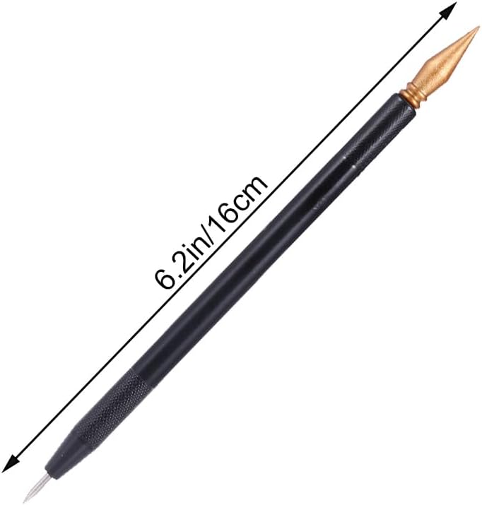 EXCEART Scratch Brush 10 Pcs Set Black Plastic Scratch Painting Pens for Art Drawing and DIY Creative Project Scratchboard Tools