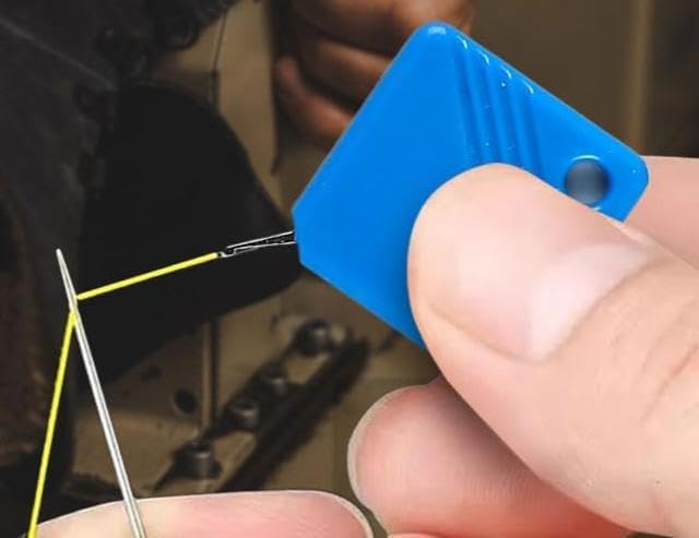 Automatic Needle Threaders for Hand Sewing, 2025 Upgrade Embroidery Floss, Sewing Machine Needle Threader, Sewing Supplies Tool, Fits All Needle Sizes (10, Blue)